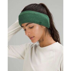 Lululemon Women's Fleece-Lined Knit Ear Warmer Everglades Green Headband